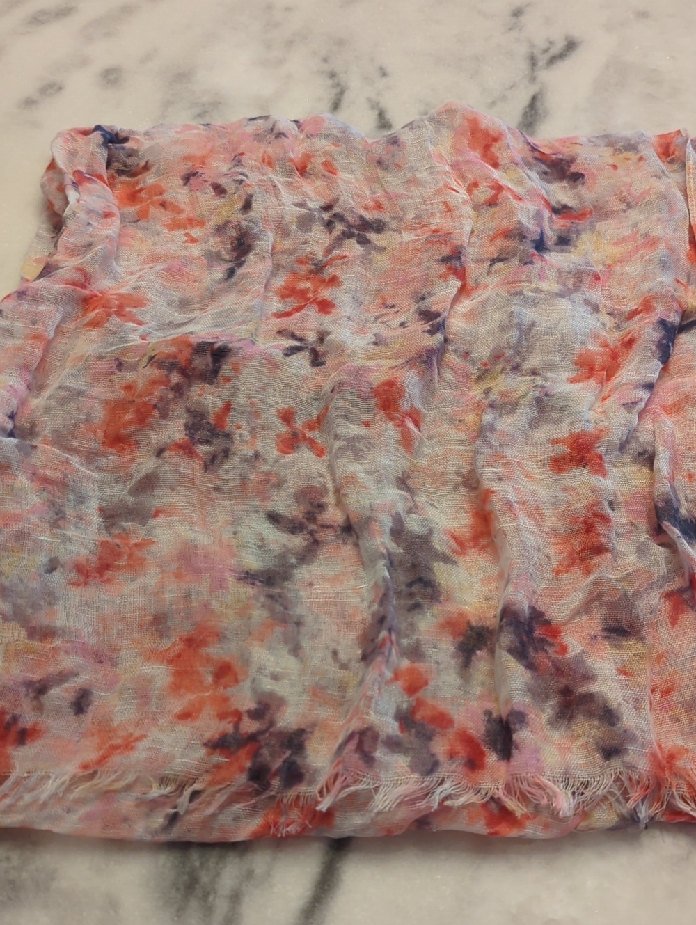 Pure jill Linen/Cotton Blend Scarf Approximately 20x72